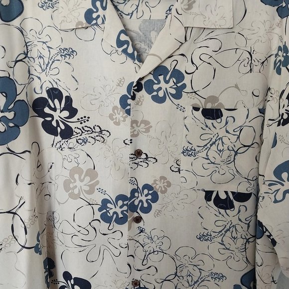 Vintage Silk Circa 1969 Men's 60's Inspired Hawaiian Floral Print Shirt - Picture 4 of 8